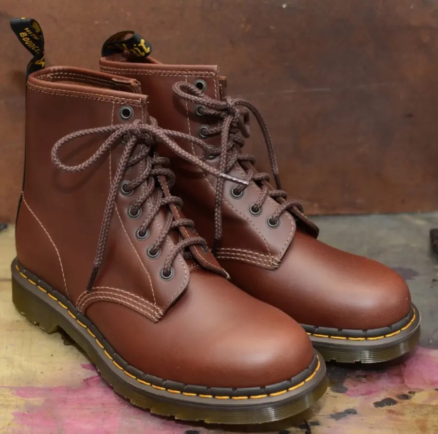 Giày Dr.Martens 1460 Men's Abruzzo Leather Lace Up 'Brown' 26906201 — ảnh 3