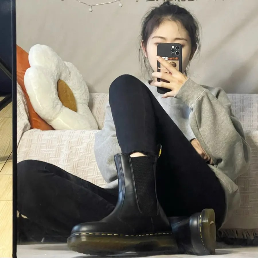 Giày Dr.Martens 2976 Hi Smooth Leather 'Black' 26964001 — ảnh 3