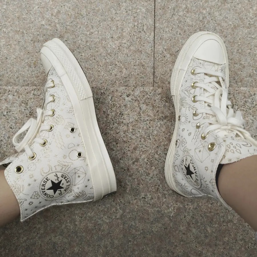 Giày Converse Chuck Taylor All-Star 70 Hi Elements Print 'Egret Gold' A02207C — ảnh 3