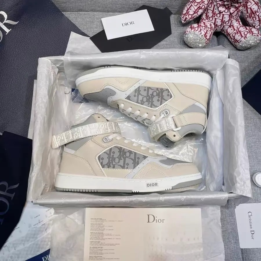 Giày Dior B27 High 'Dior Oblique Galaxy Grey Beige' 3SH132ZIJ-H861 — ảnh 2