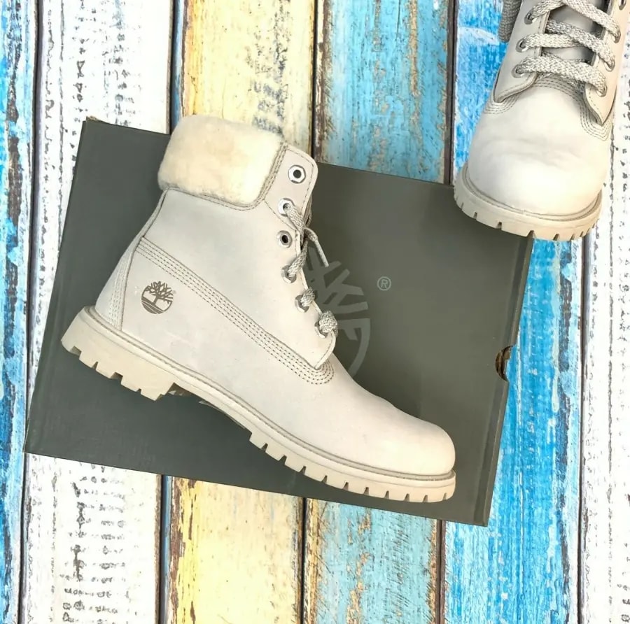 Giày Timberland Women 6” Shearling Premium Boots A21VT — ảnh 4