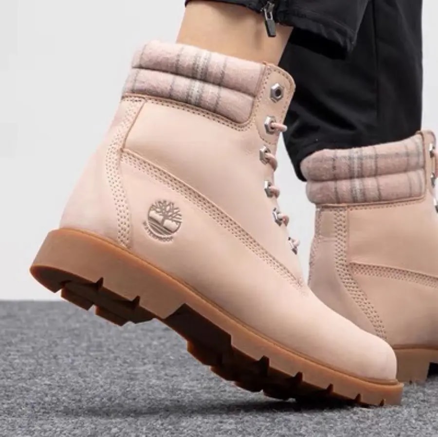 Giày Timberland Women's Light Pink Nubuck Leather 6-inch Boots A2BBR662 — ảnh 3