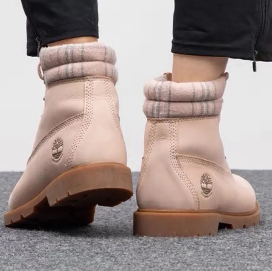 Giày Timberland Women's Light Pink Nubuck Leather 6-inch Boots A2BBR662 — ảnh 4
