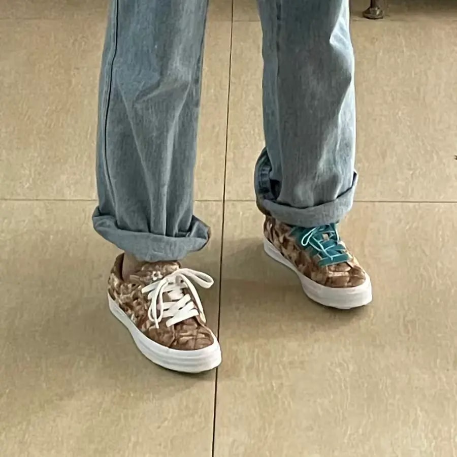 Giày Converse Golf Le Fleur x One Star 'Quilted Velvet Brown' 165599C — ảnh 2