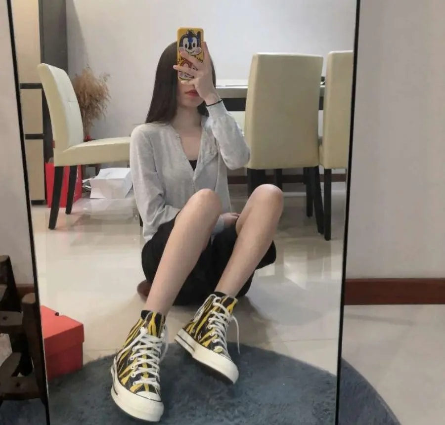 Giày Converse Chuck 70 High 'Archive Print Sulfur Zebra' 165965C — ảnh 3