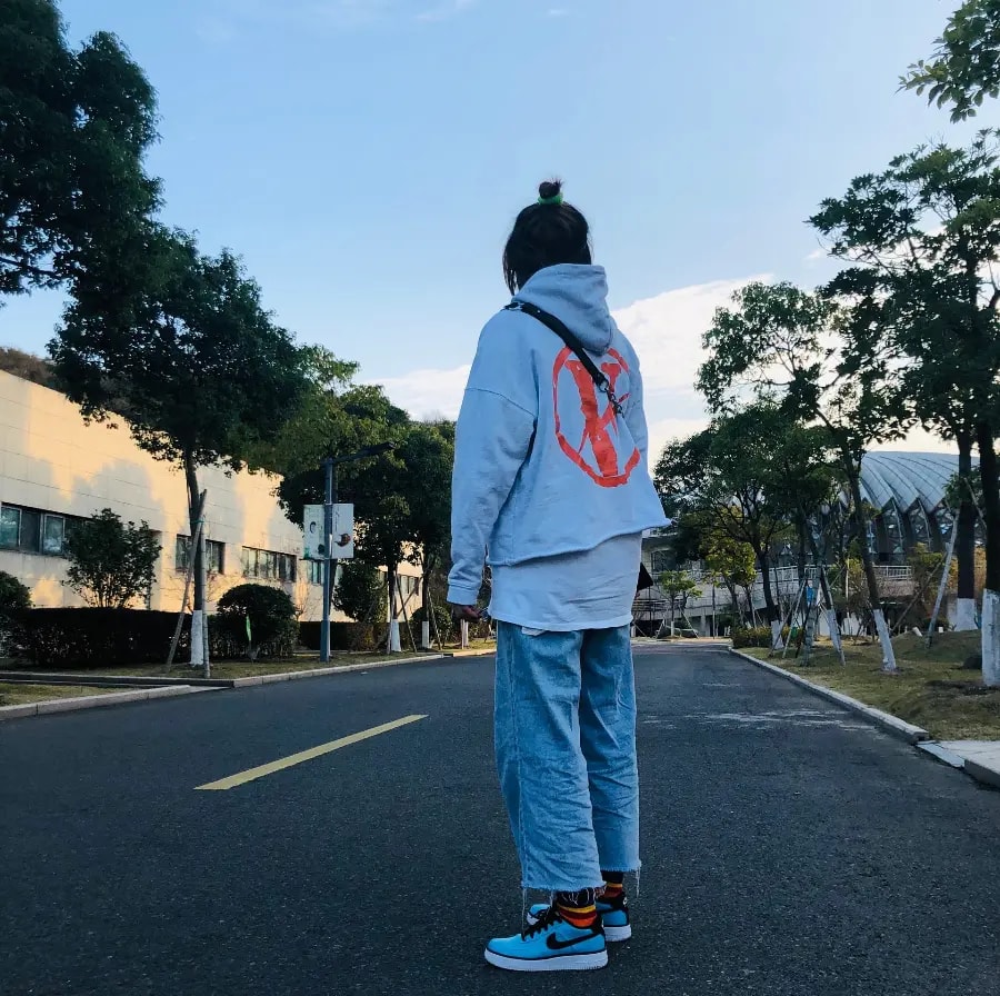 Giày Nike Air Force 1 LV8 Shift GS 'Blue Gaze' AV5154-400 — ảnh 2