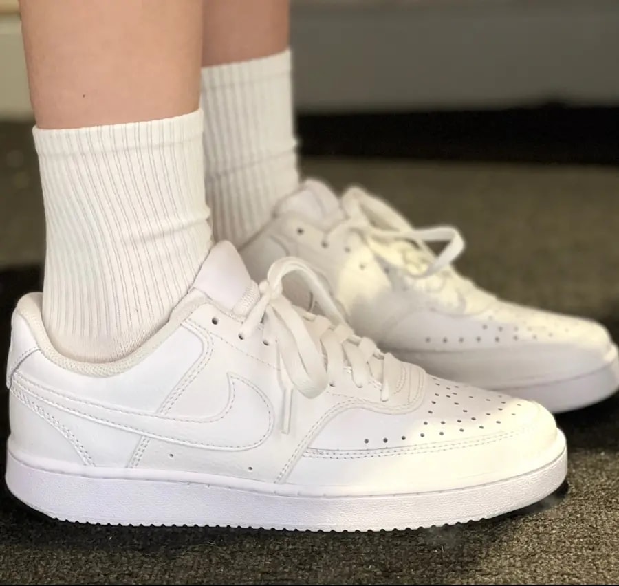 Giày Nike Wmns Court Vision Low 'Triple White' CD5434-100 — ảnh 2