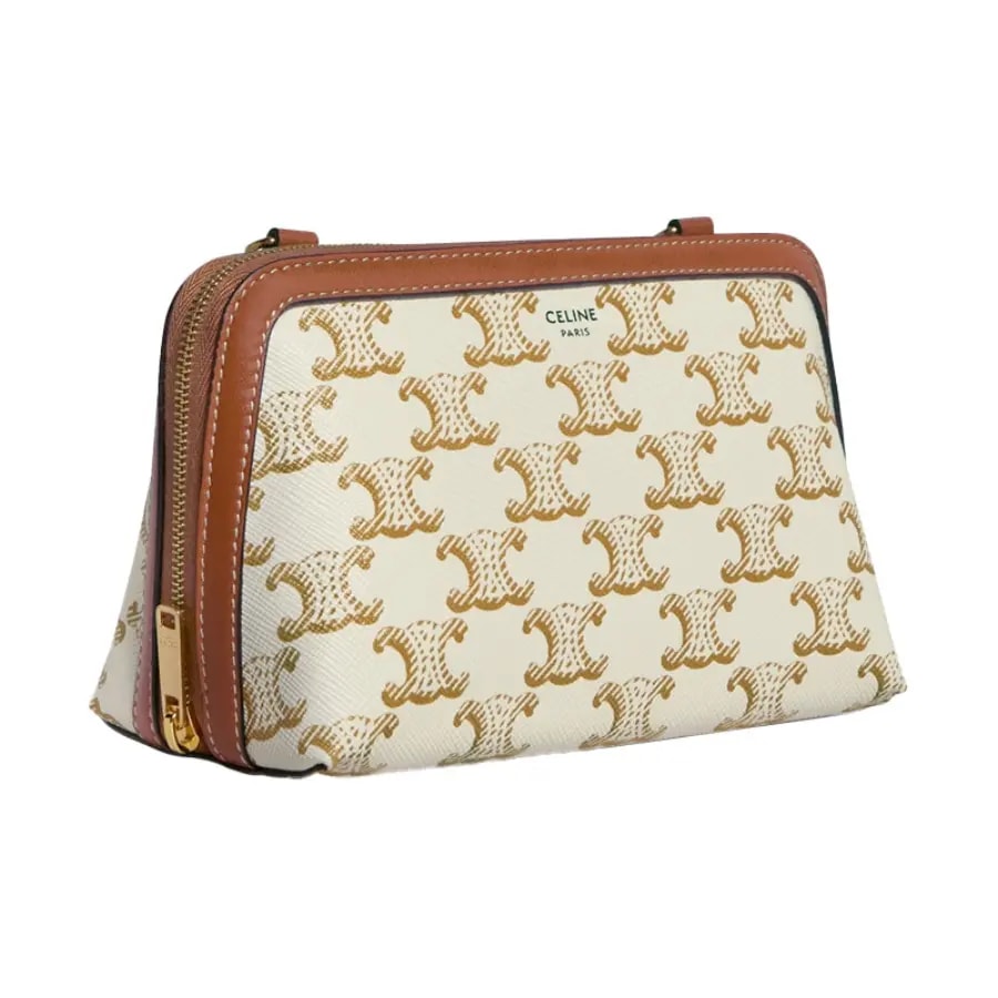 Túi Celine Clutch With Chain Canvas 'White Tan' 10E382CBX-01TA — ảnh 2