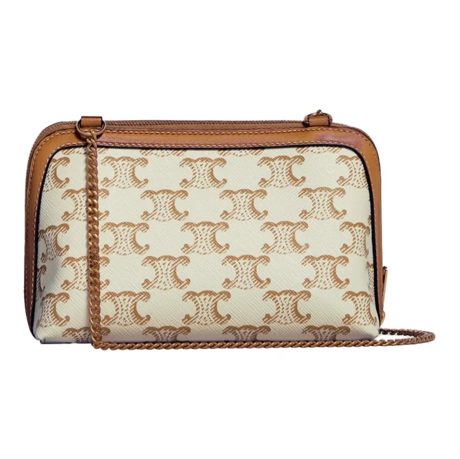 Túi Celine Clutch With Chain Canvas 'White Tan' 10E382CBX-01TA — ảnh 3