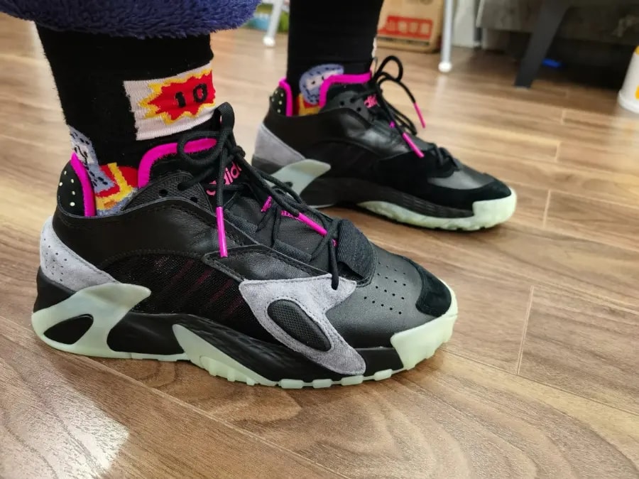 Giày Adidas Streetball Black Grey Light Red FV4524 — ảnh 2