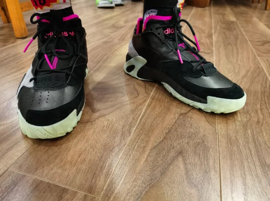 Giày Adidas Streetball Black Grey Light Red FV4524 — ảnh 3