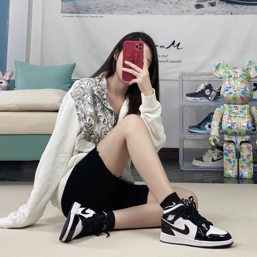 Giày Nike Air Jordan 1 Mid SE GS 'All Star 2021' DD2192-001 — ảnh 5
