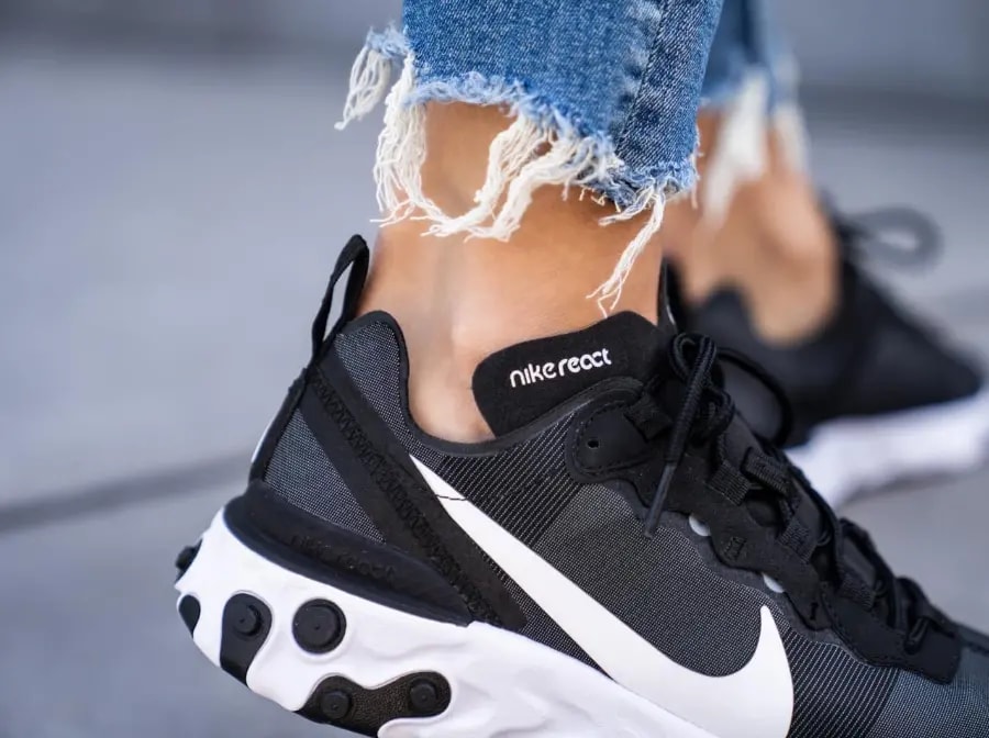 Giày Nike React Element 55 'Black White' BQ6166-003 — ảnh 4