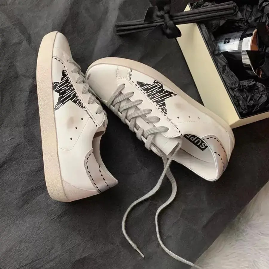 Giày Golden Goose Supper Star 'White Blue' GWF00270 F002474 10654 — ảnh 3