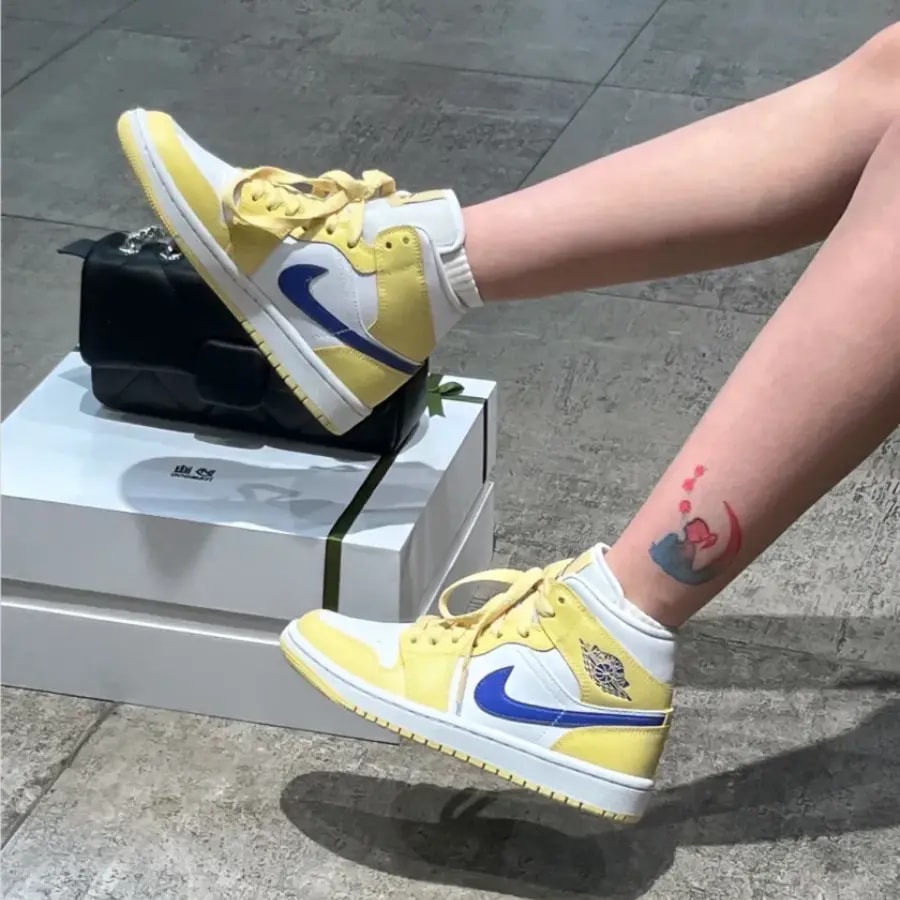 Giày Nike Air Jordan 1 Mid 'Tan Gum' BQ6472-701 — ảnh 4
