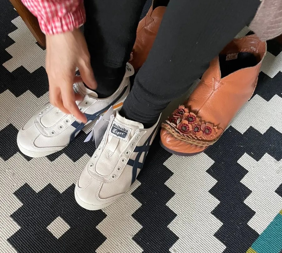 Giày Onitsuka Tiger Mexico 66 Slip-On 'White Black' 1183B815-103 — ảnh 2