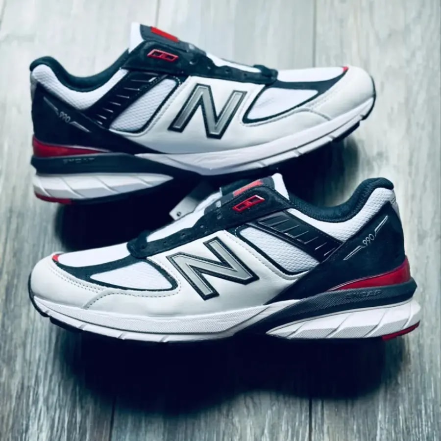 Giày New Balance 990v5 Made in USA 'White Carbon Red' M990NL5 — ảnh 2