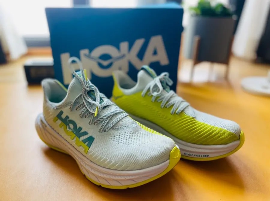 Giày Hoka Carbon X 3 Running 'Grey Yellow' 1123192-BSEP — ảnh 3