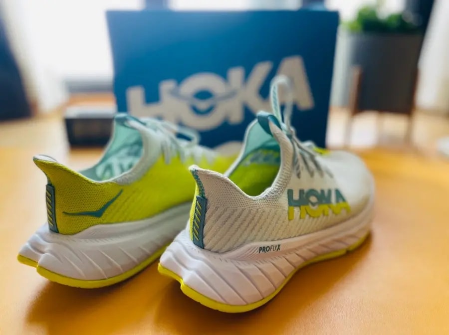Giày Hoka Carbon X 3 Running 'Grey Yellow' 1123192-BSEP — ảnh 4