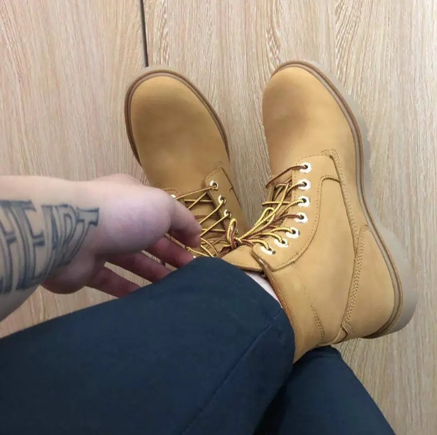 Giày Timberland Men's 6-Inch Basic Waterproof Wheat Nubuck Boot 19079 — ảnh 3