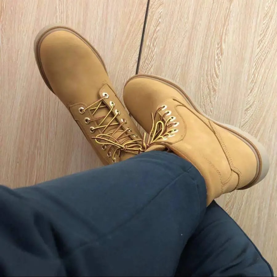 Giày Timberland Men's 6-Inch Basic Waterproof Wheat Nubuck Boot 19079 — ảnh 4