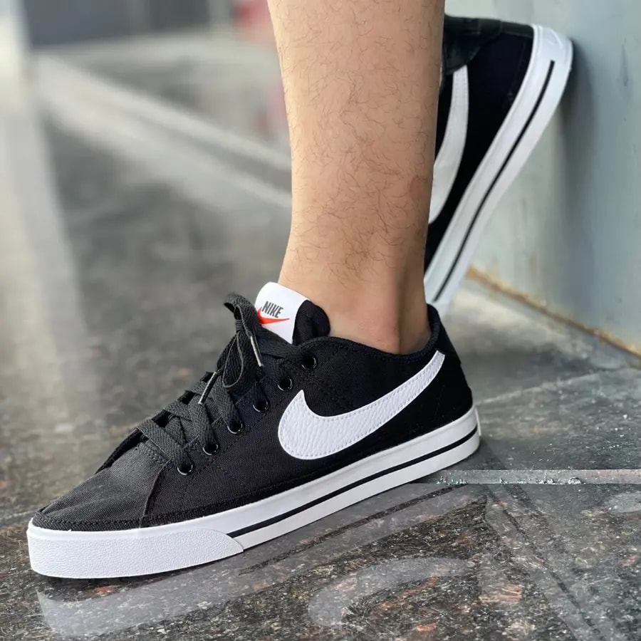 Giày Nike Wmns Court Legacy Canvas 'Black White' CZ0294-001 — ảnh 4