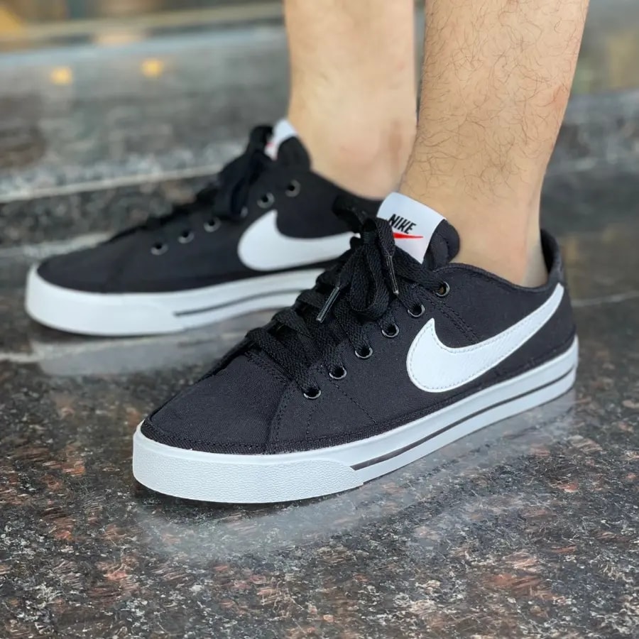 Giày Nike Wmns Court Legacy Canvas 'Black White' CZ0294-001 — ảnh 5