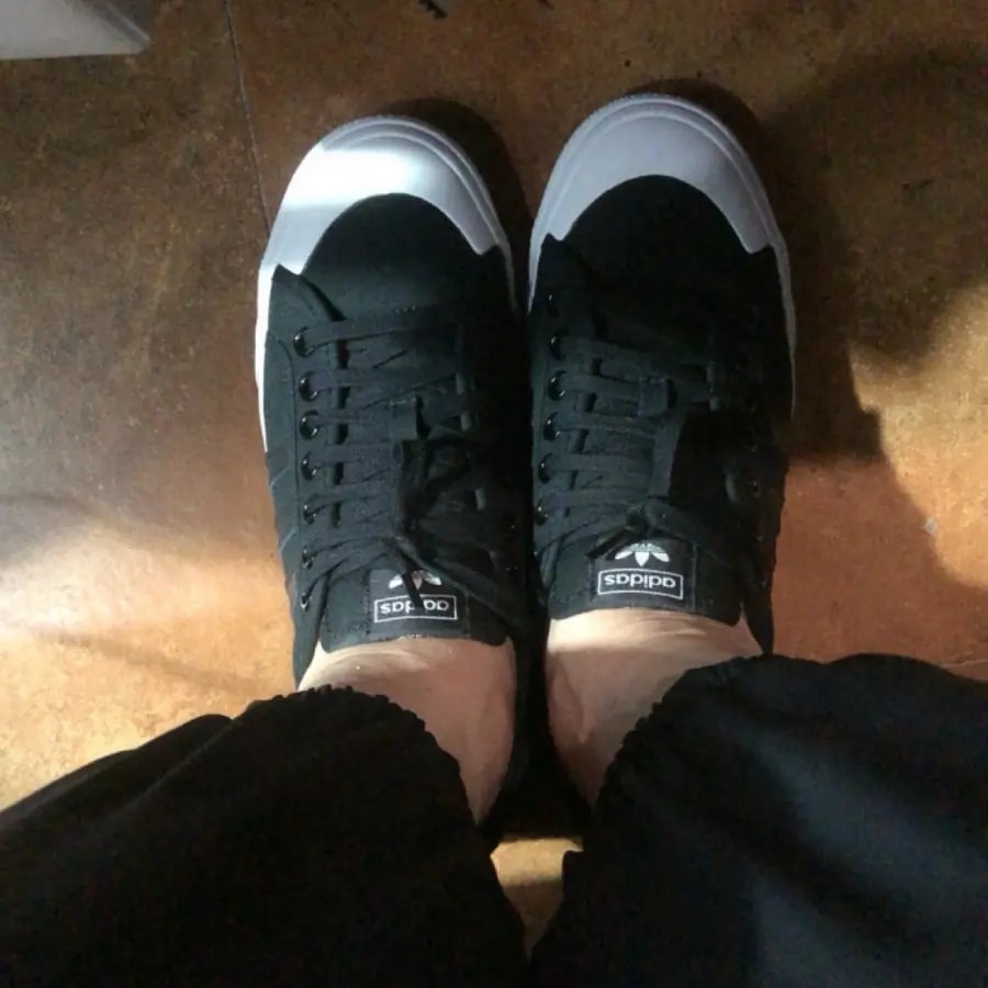 Giày Adidas Nizza 'Oversize Heel Logo Core Black Gum' EF5713 — ảnh 4