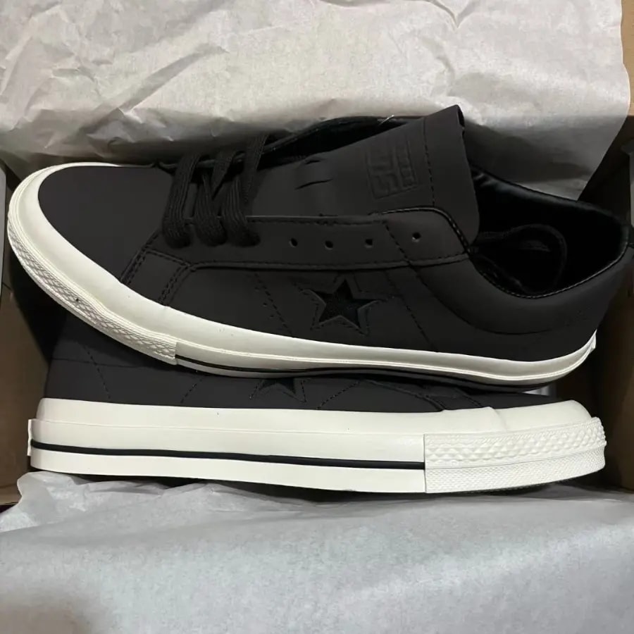 Giày Converse One Star Leather 'Black' 153714C — ảnh 3