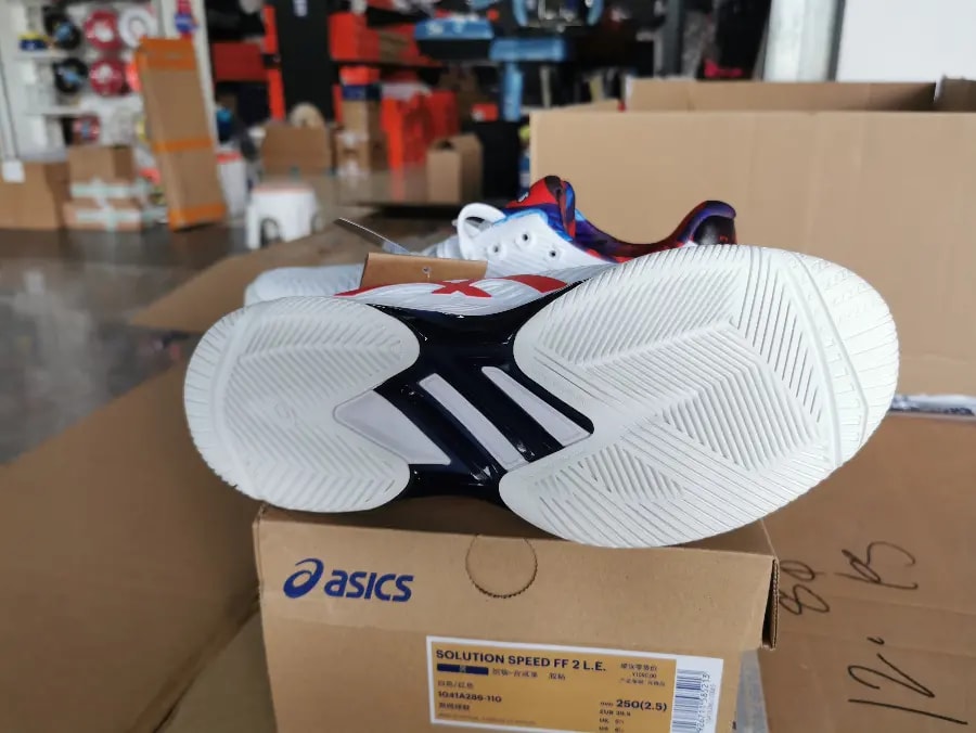 Giày Tennis Asics Wmns Solution Speed FF 2 LE 'White Classic Red' 1041A286-110 — ảnh 4