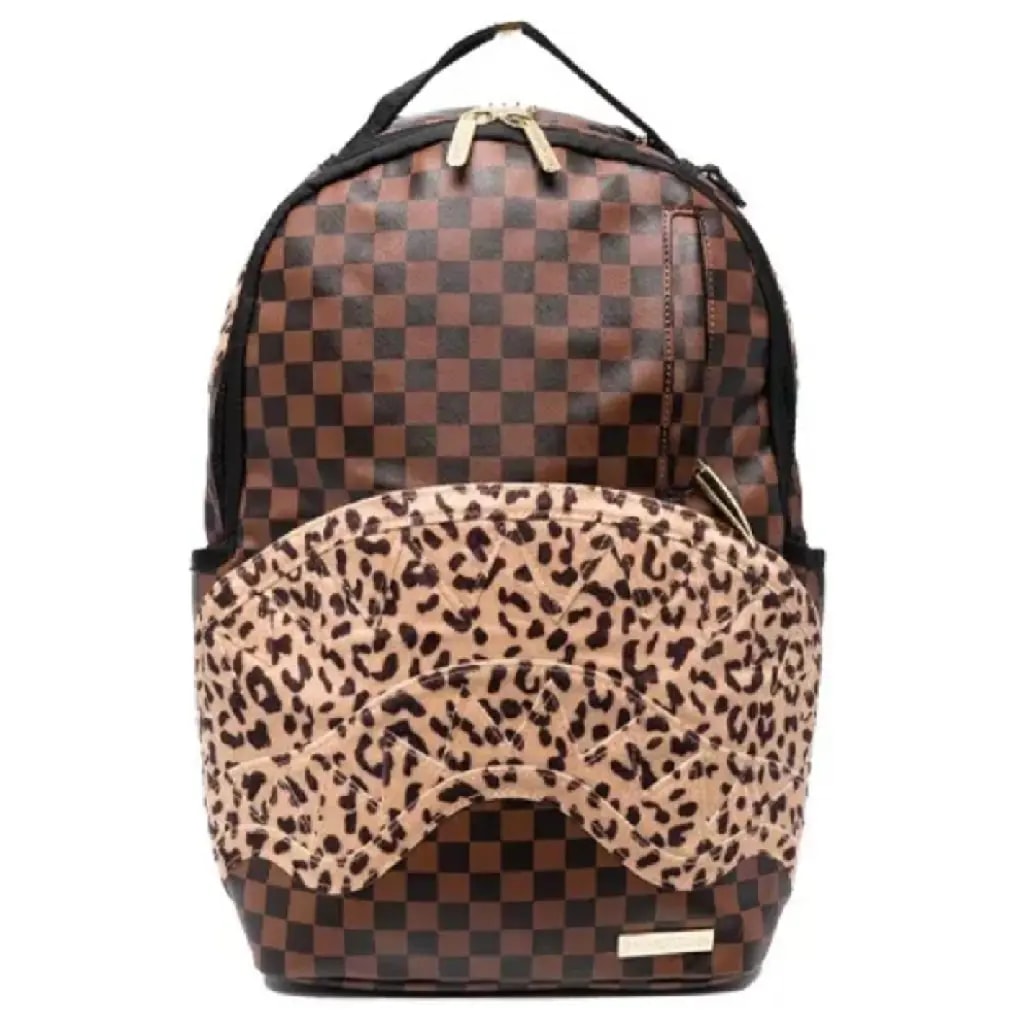Balo Sprayground DLX Shark Leopard Print Brown W0735724