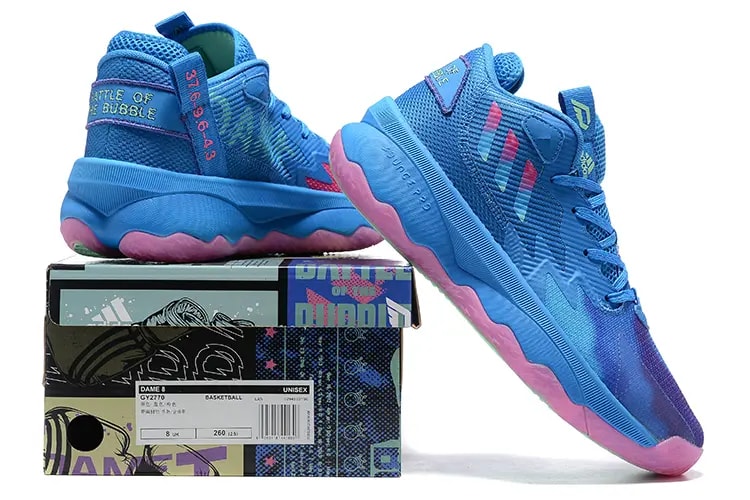 Giày Adidas Dame 8 Battle Of The Bubble 'Blue' GY2770 — ảnh 3