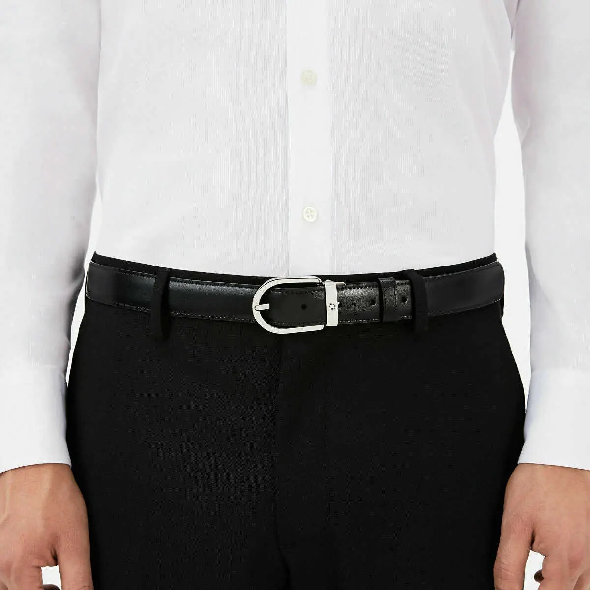 Thắt lưng Montblanc Cintura Reversibile Regolabile Nera Marrone 128135 — ảnh 2