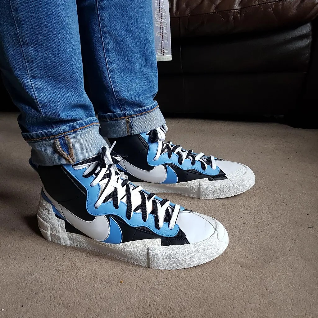 Giày Nike Sacai x Blazer Mid 'Black Blue' BV0072-001 — — ảnh 3
