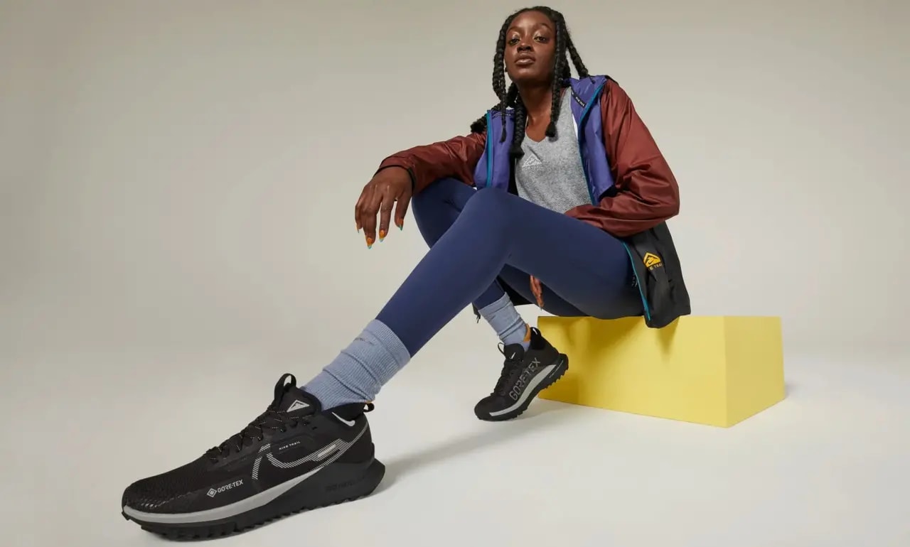 Giày Nike React Pegasus Trail 4 GORE-TEX 'Black Silver' DJ7929-001 — ảnh 4