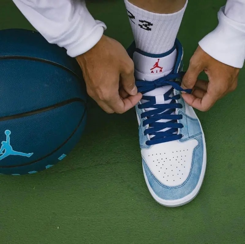 Giày Nike Air Jordan 1 Mid 'French Blue Fire Red' DN3706-401 — ảnh 5