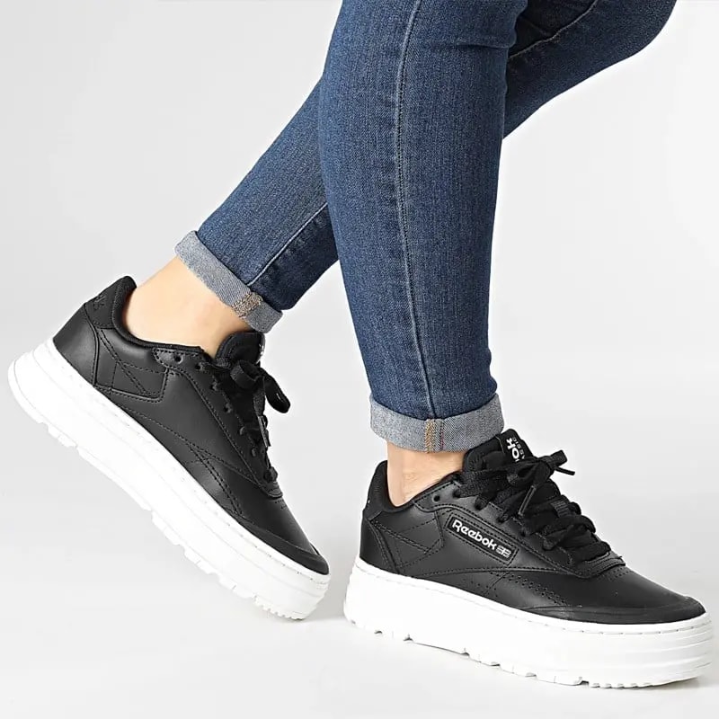 Giày Reebok Club C Double Geo 'Black Chalk' H69142 — ảnh 3