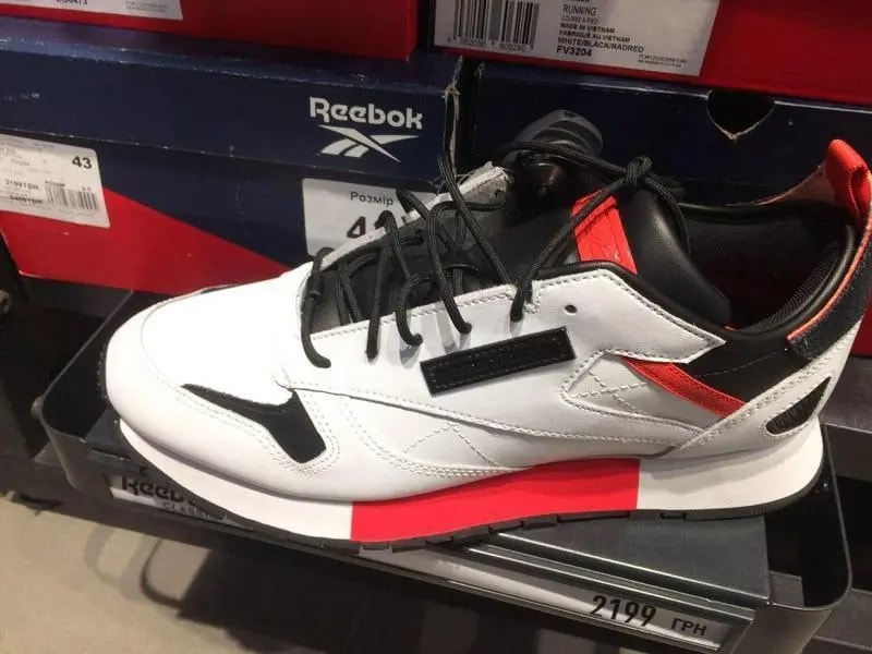 Giày Reebok Leather Reedux 'White Red' FV3204 — ảnh 3