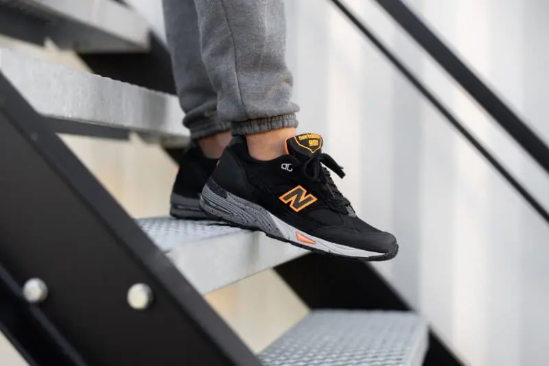 Giày New Balance 991 Made In England Neon Black Orange M991NEO — ảnh 2