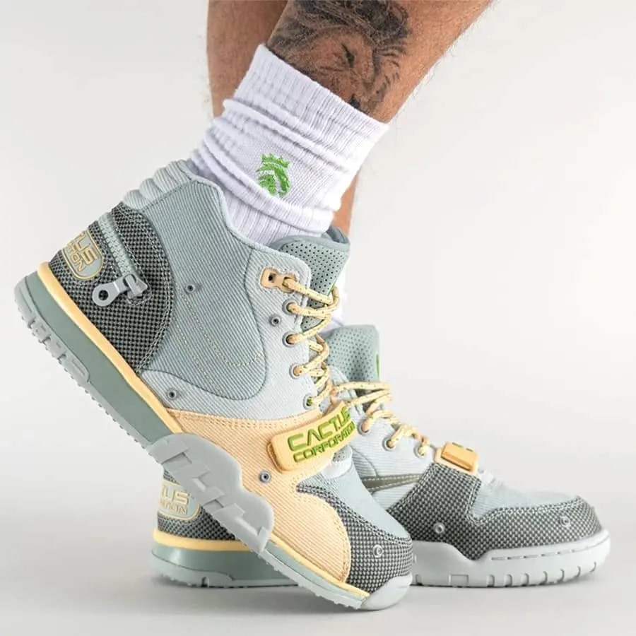 Giày Nike Travis Scott x Air Trainer 1 SP 'Grey Haze' DR7515-001 — ảnh 2