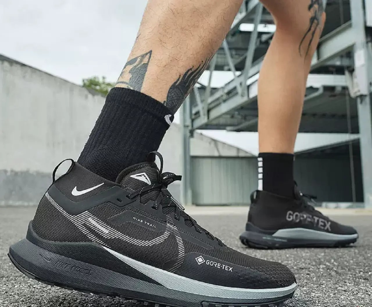 Giày Nike React Pegasus Trail 4 GORE-TEX 'Black Silver' DJ7926-001 — ảnh 2