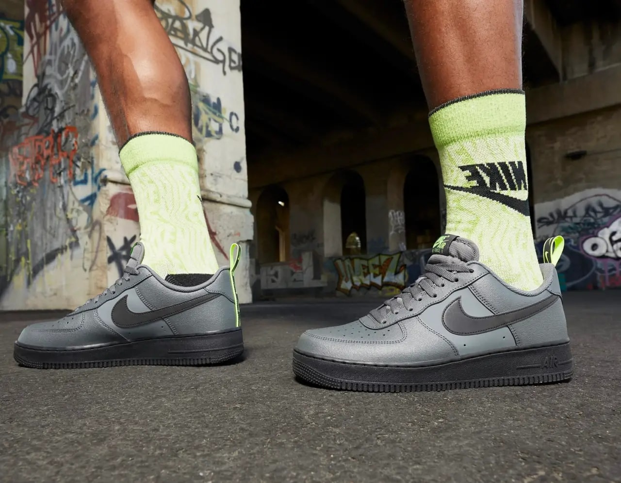 Giày Nike Air Force 1 Low '07 'Iron Grey Volt Black' DZ4510-001 — ảnh 2