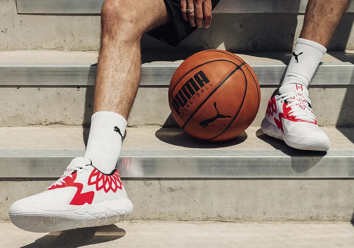 Giày Puma Team Colors 'White High Risk Red' 376941-10 — ảnh 5