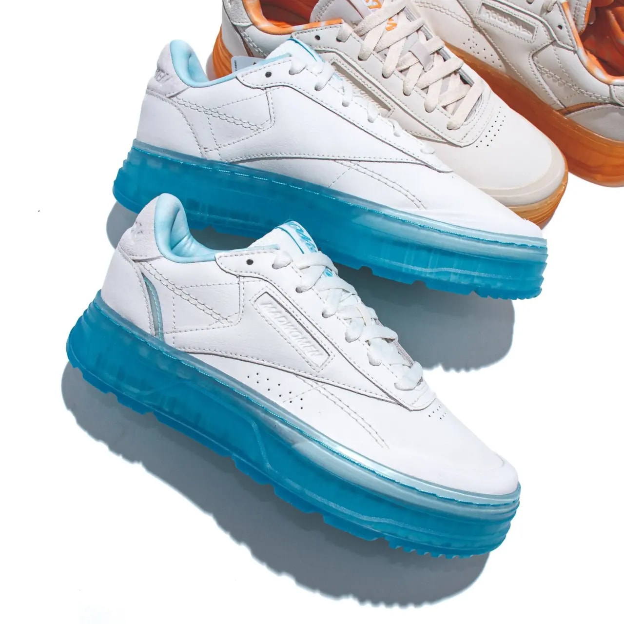 Giày Reebok MadWomen x Wmns Club C Double Geo 'Chalk Hydro Blue' GY8056 — ảnh 5