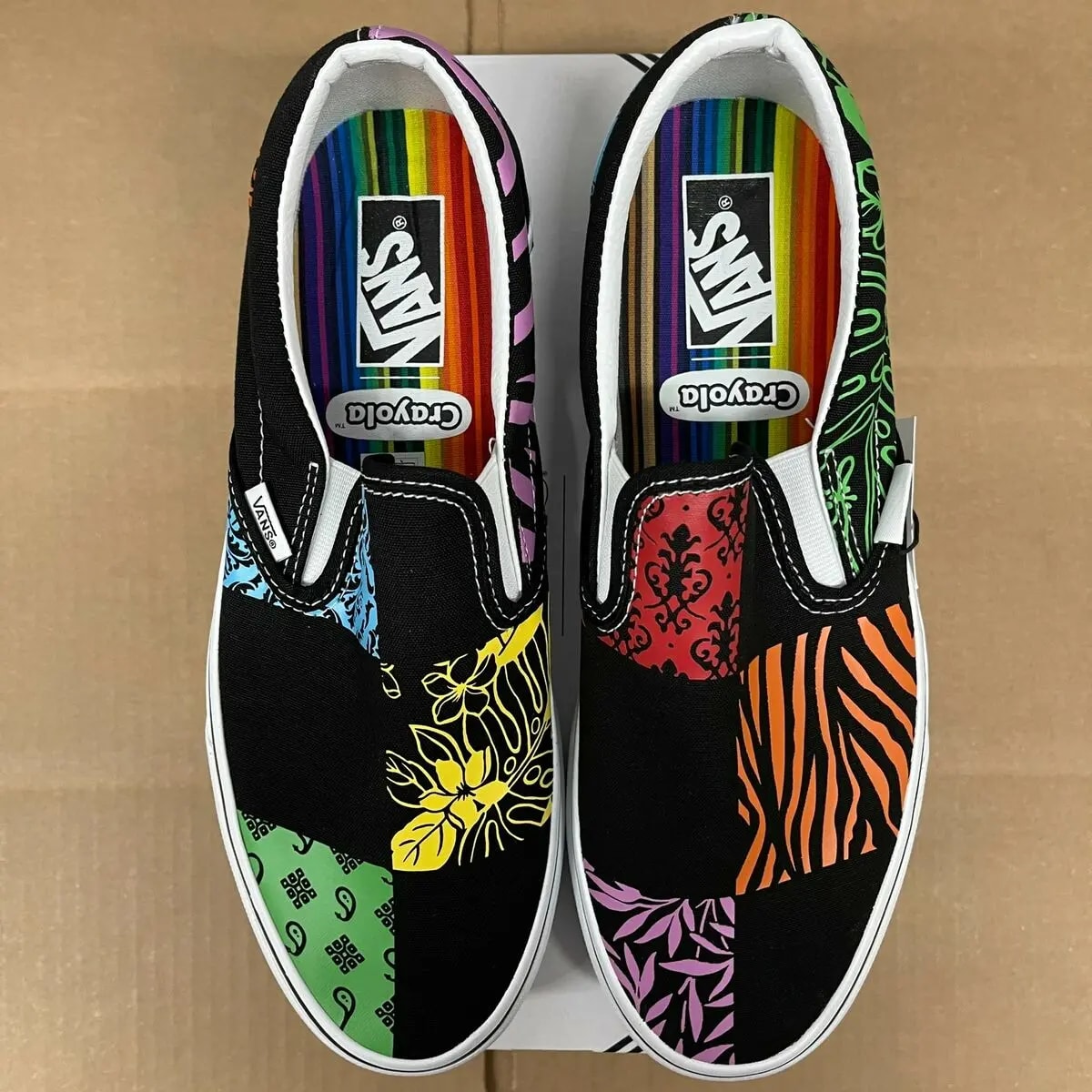 Giày Vans x Crayola Slip-on Skate Shoes 'Mutil Color' VN0A5JMHARZ — ảnh 5