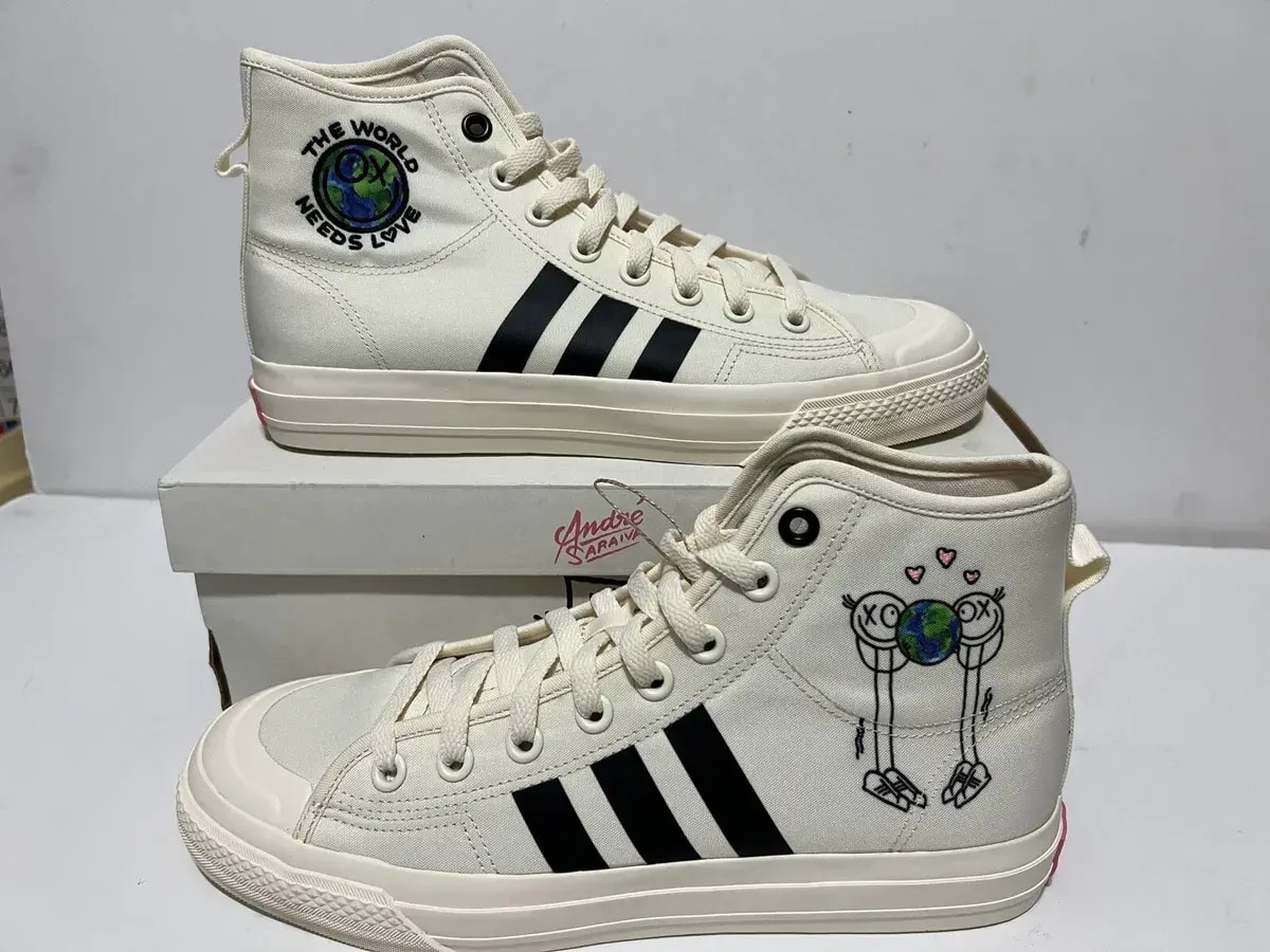 Giày Adidas x Andre Saraiva Nizza Hi RF xld 'White' GZ2204 — ảnh 4