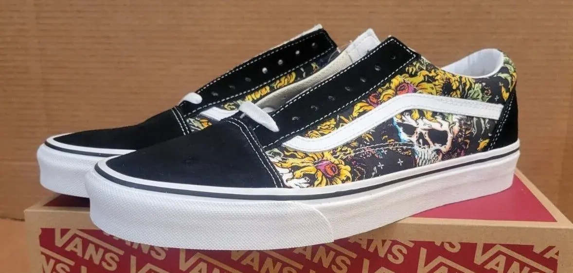 Giày Vans Old Skool 'Black Skull' VN0A7Q2J640 — ảnh 4