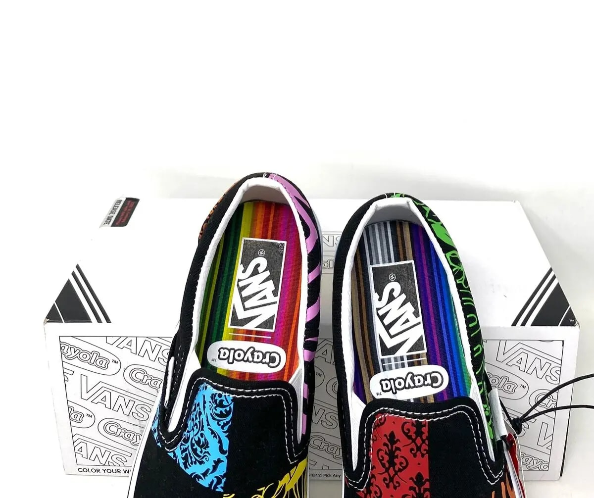 Giày Vans x Crayola Slip-on Skate Shoes 'Mutil Color' VN0A5JMHARZ — ảnh 3