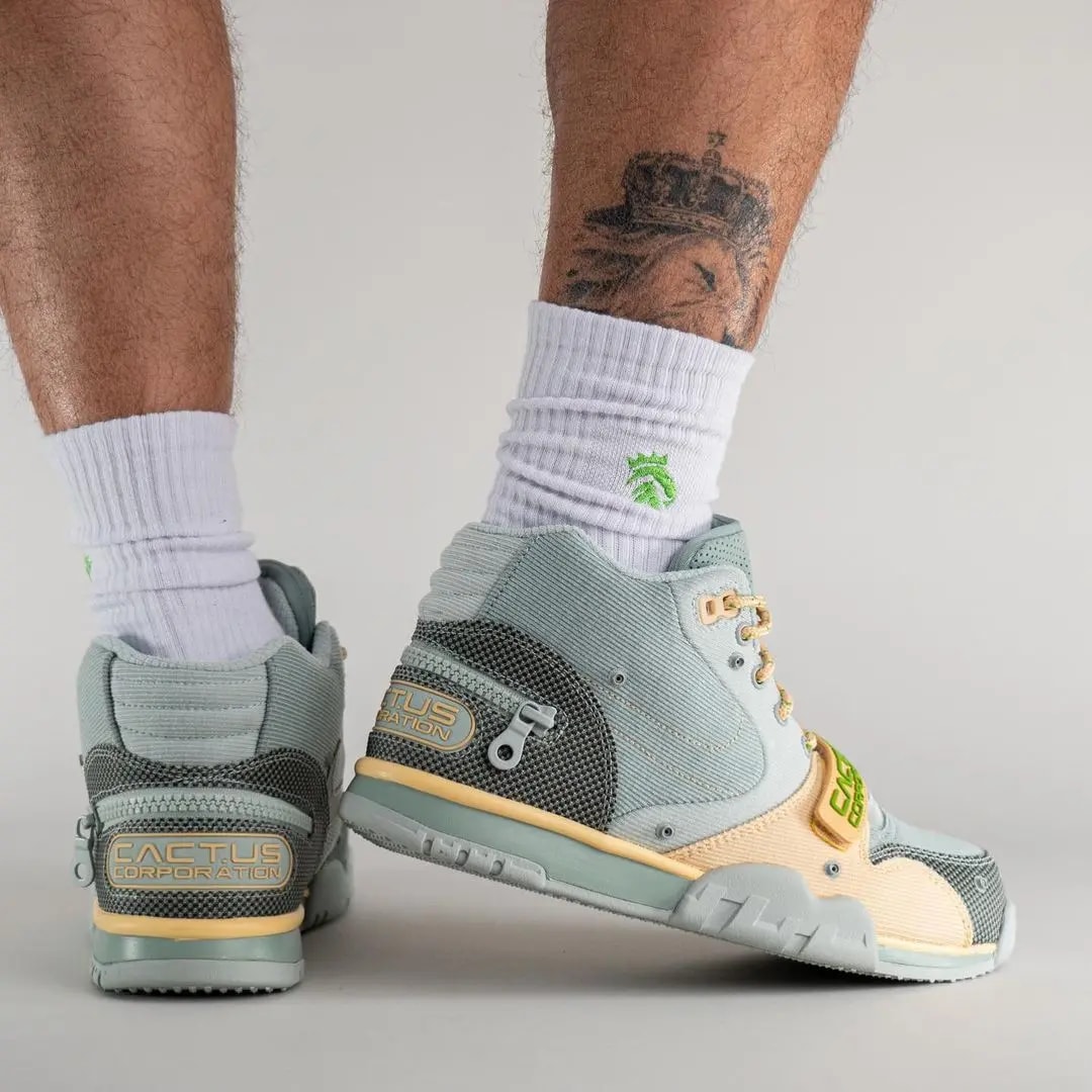 Giày Nike Travis Scott x Air Trainer 1 SP 'Grey Haze' DR7515-001 — ảnh 4