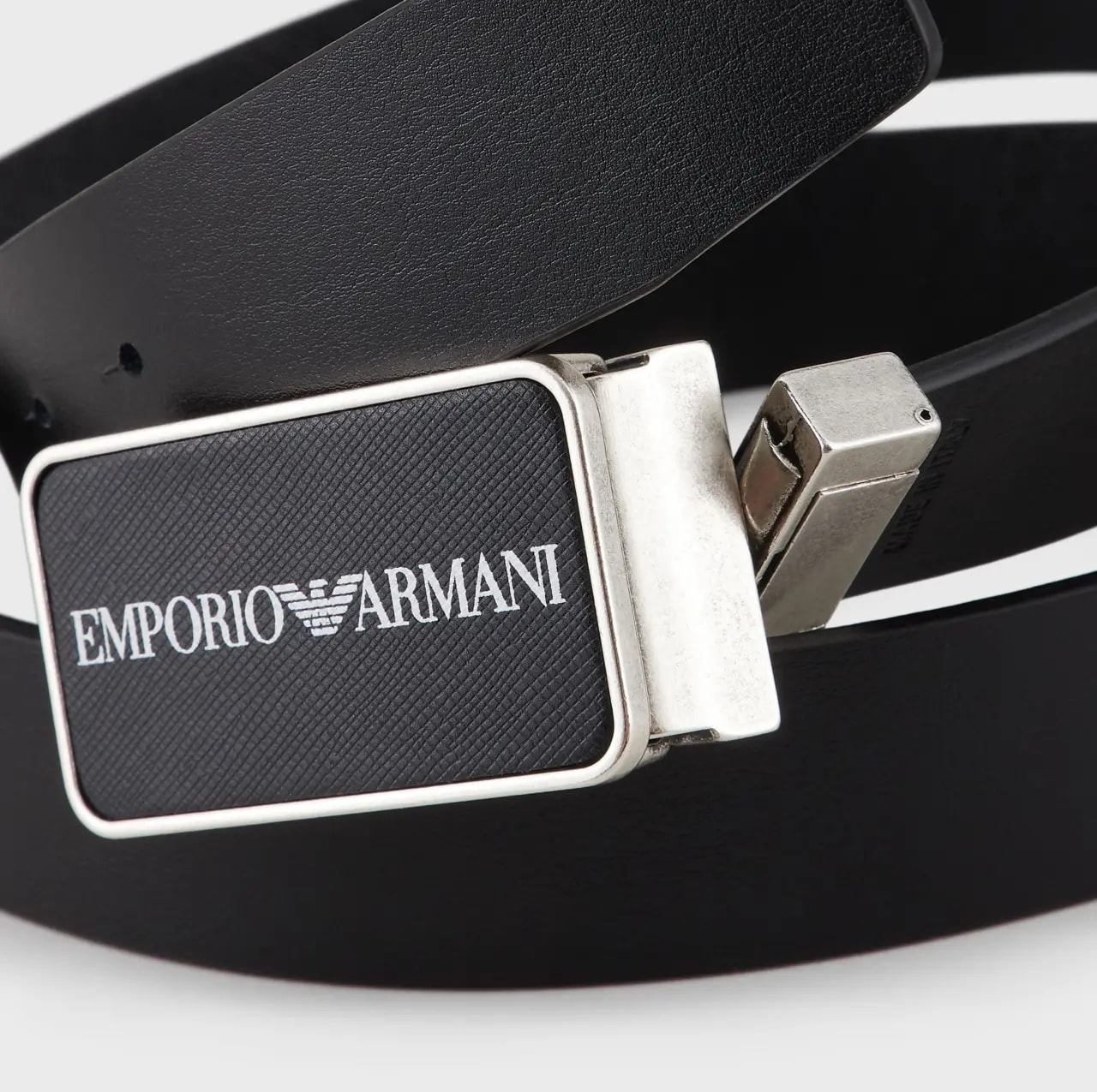 Thắt Lưng Giorgio Armani Saffiano Leather Reversible Belt 'Anthracite' — ảnh 2